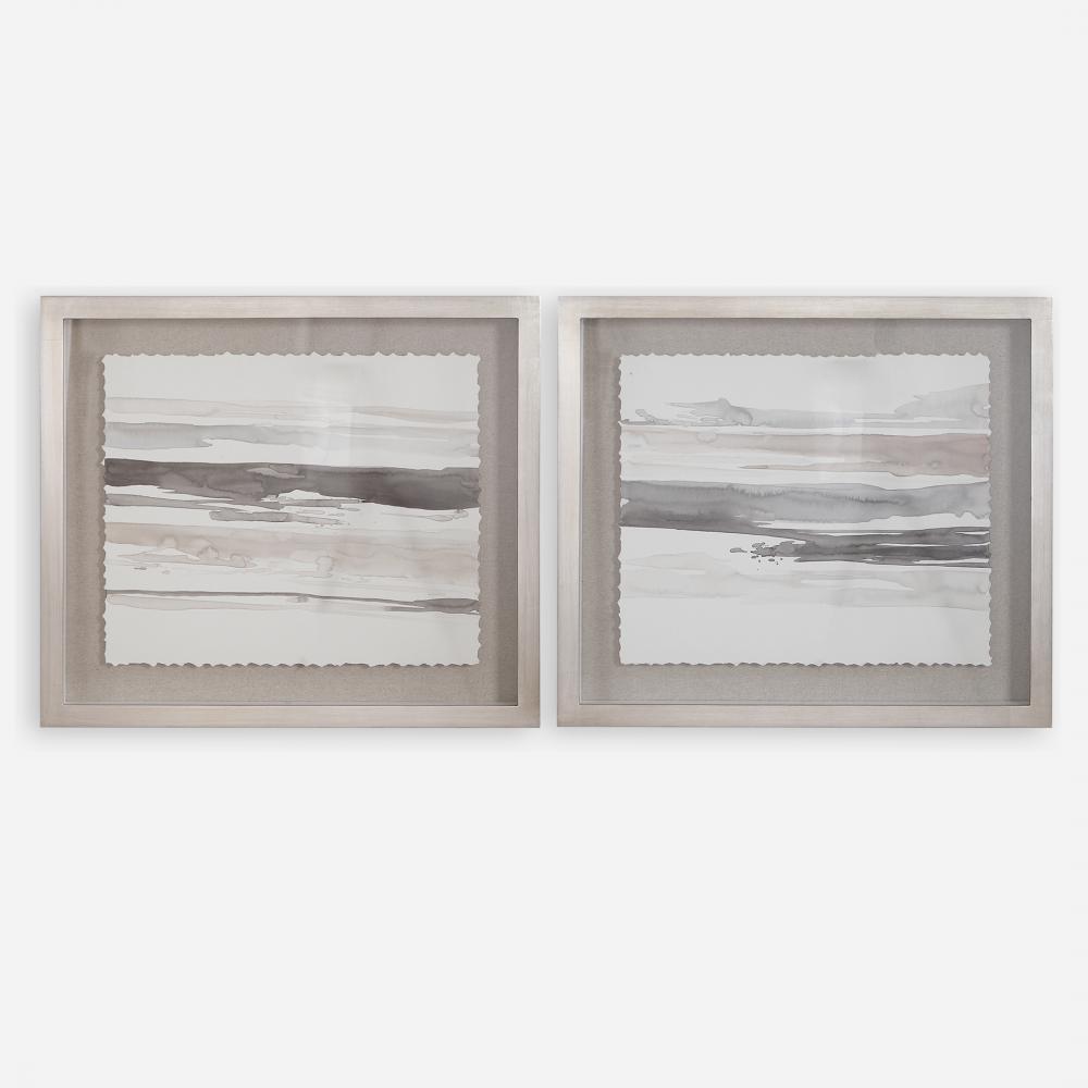 Uttermost Neutral Landscape Framed Prints Set/2