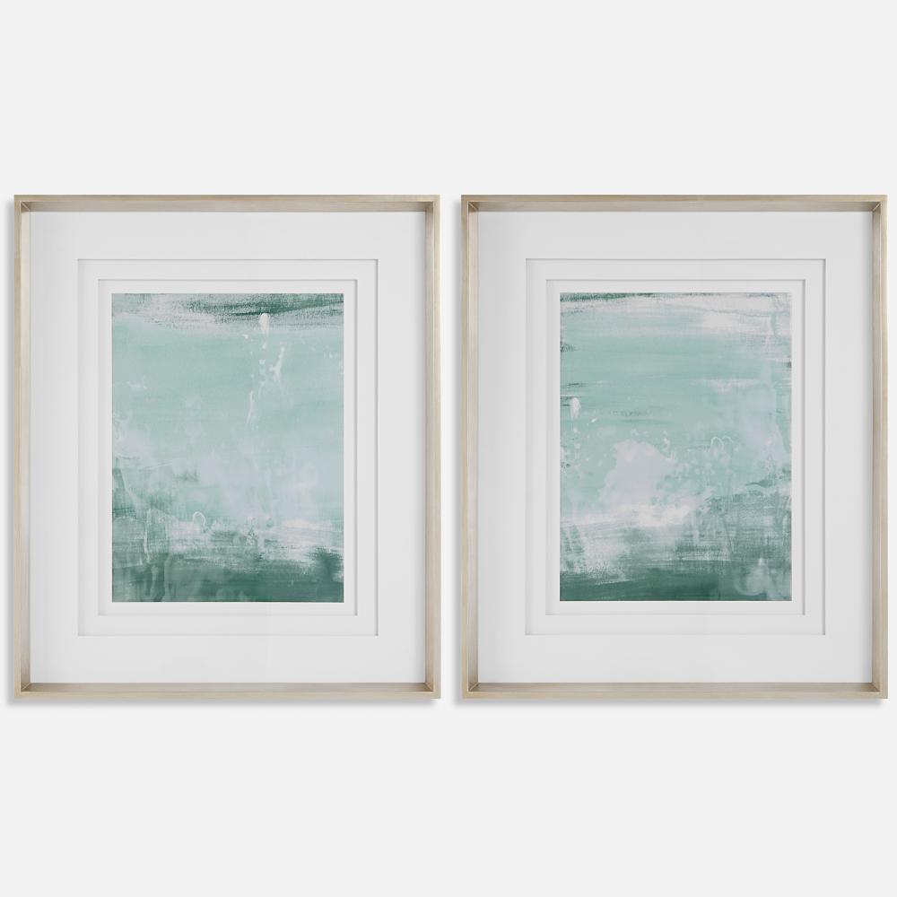 Uttermost Coastal Patina Framed Prints, S/2