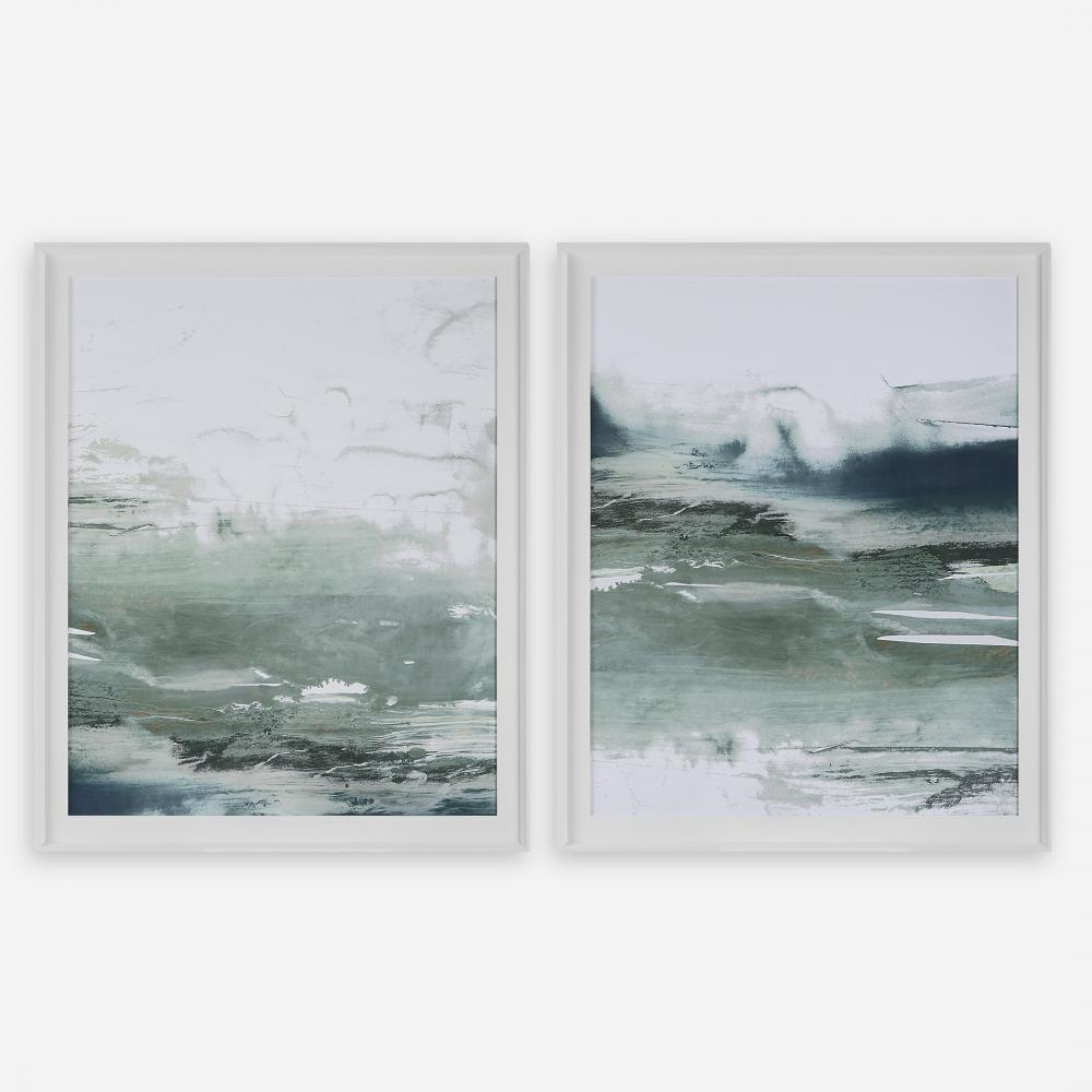 Uttermost Emerald Daze Framed Prints, S/2