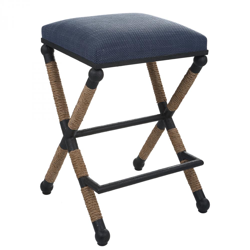 Uttermost Firth Counter Stool, Navy