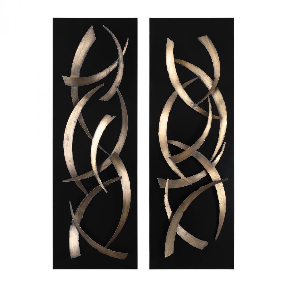 Uttermost Brushstrokes Metal Wall Art Set/2