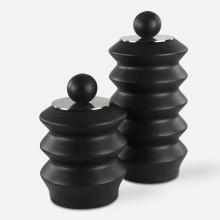 Uttermost 18137 - Uttermost Accordion Black Wood Containers Set/2