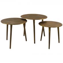Uttermost 25148 - Uttermost Kasai Gold Coffee Tables Set/3