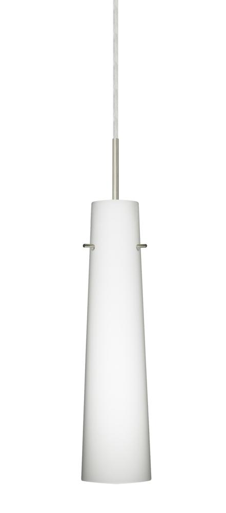 Besa Camino Pendant Satin Nickel Opal Matte 1x40W E12 base