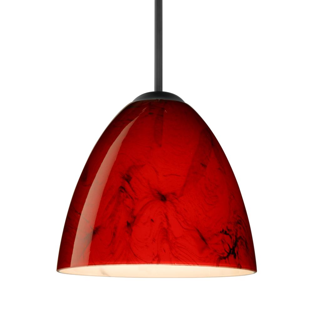 Besa Vila Pendant Black Magma 1x60W Medium Base
