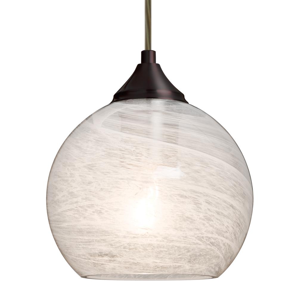 Besa, Jilly Cord Pendant, Vapor Clear, Bronze Finish, 1x60W Medium Base, 15Ft. Cord