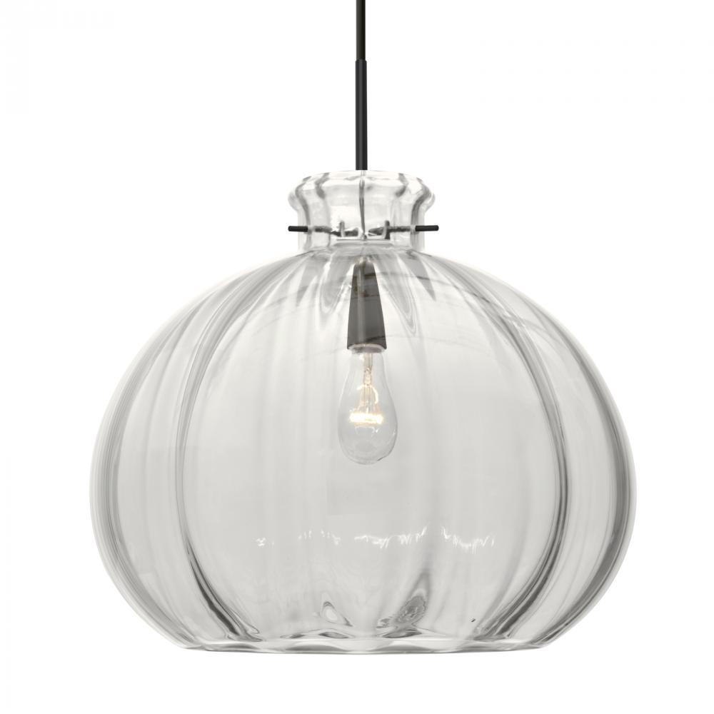 Besa Pendant Pinta 12 Clear Black 1x100W Medium Base