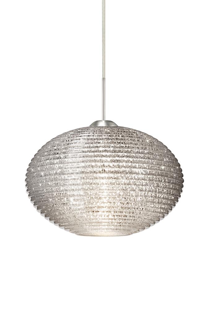 Besa Pendant Pape 10 Satin Nickel Glitter 1x100W Medium Base