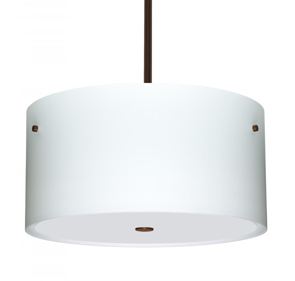Besa Stem Pendant Tamburo 16 Bronze Opal Matte 3x100W Medium Base