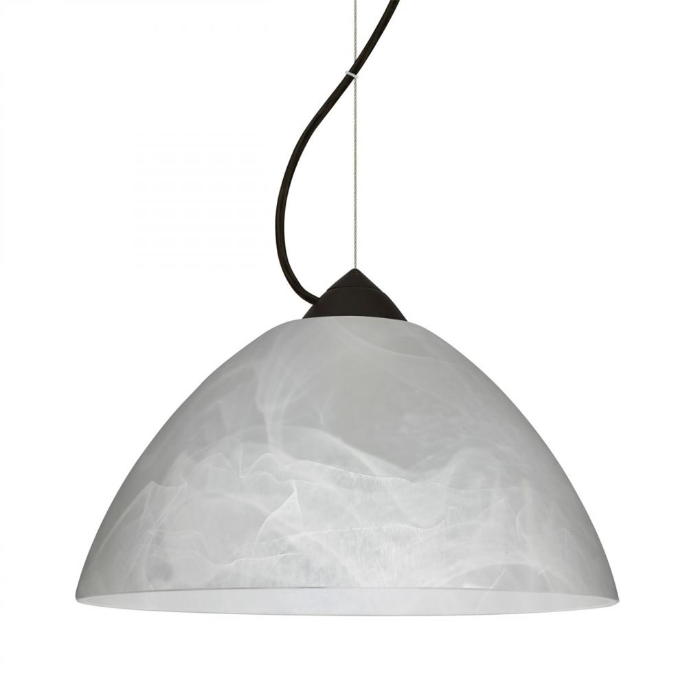 Besa Tessa Cable Pendant Marble Black 1x75W Medium Base
