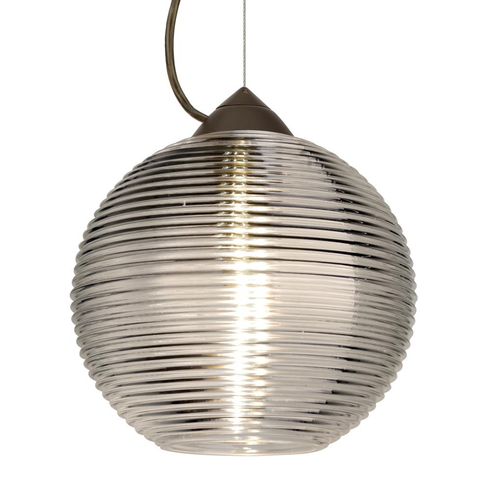 Besa Kristall 8 Pendant Bronze Smoke 1x75W Medium Base, 15Ft. Cord
