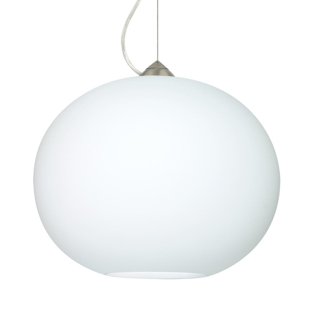 Besa Jordo LED Pendant 1Kx Opal Matte Satin Nickel 1x11W LED, 15Ft. Cord