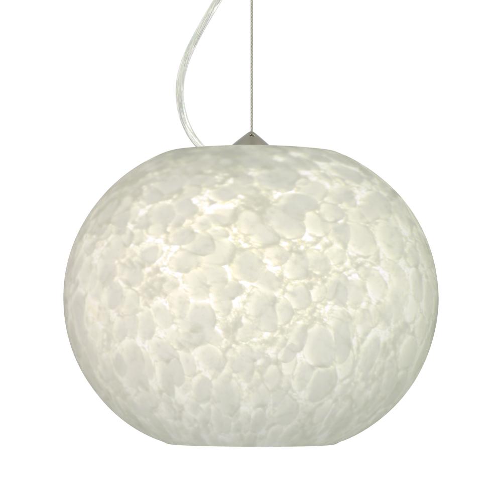 Besa Luna Pendant Carrera Satin Nickel 1x100W Medium Base, 15Ft. Cord