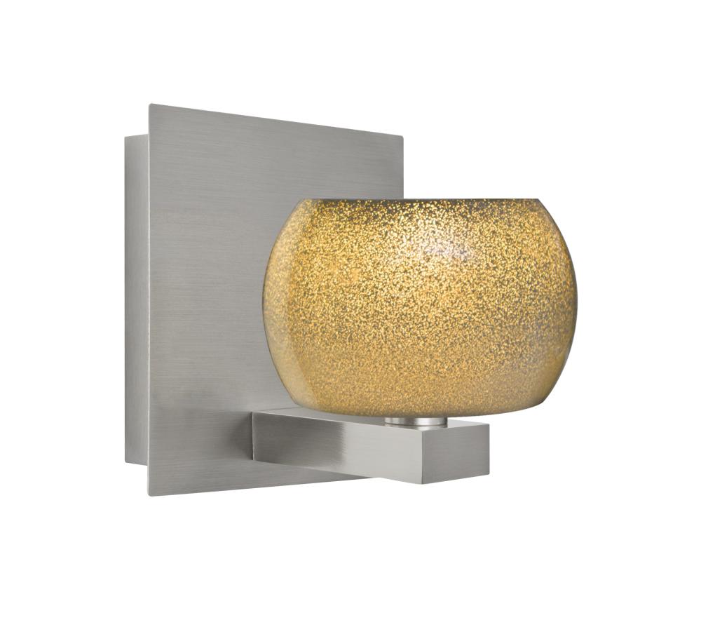 Besa, Keno Vanity, Gold Sand, Satin Nickel Finish, 1x60W G9 Base