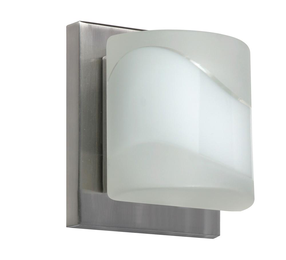 Besa Wall Paolo Satin Nickel Opal Frost 1x5W LED