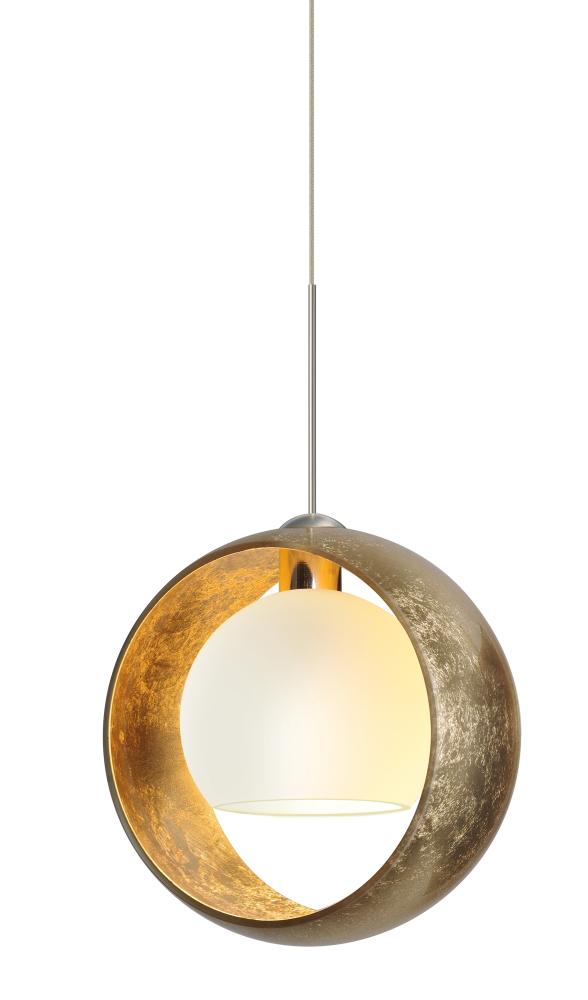 Besa Pendant Pogo Satin Nickel Gold/Inner Gold 1xMAX GY6.35 Base