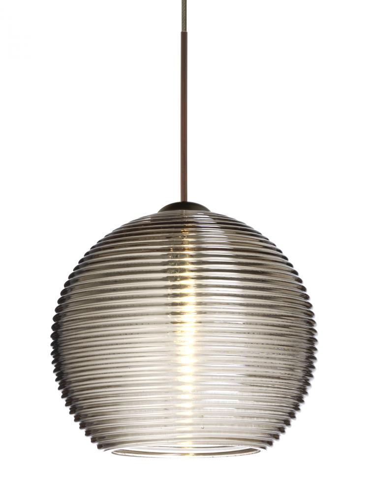 Besa Pendant Kristall 6 Bronze Smoke 1xMAX GY6.35 Base, 15Ft. Cord