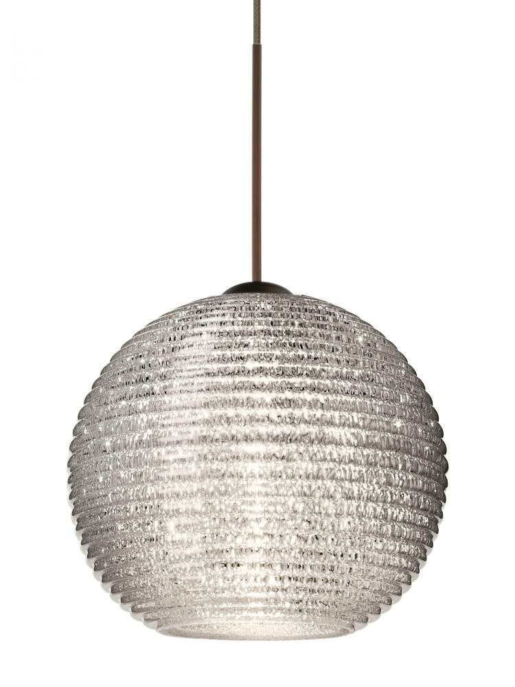 Besa Pendant Kristall 6 Bronze Glitter 1xMAX GY6.35 Base, 15Ft. Cord