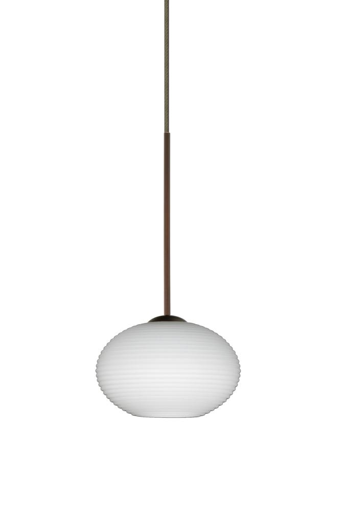 Besa Pendant Lasso Bronze Opal Matte 1x50W MAX GY6.35 Base