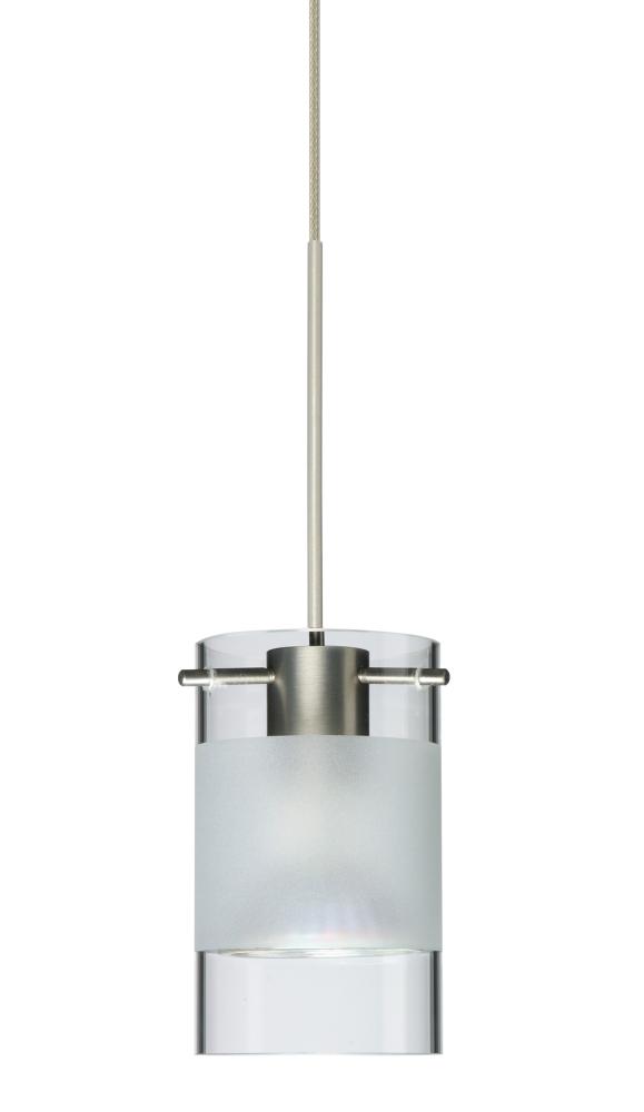 Besa Pendant Scope 4 Satin Nickel Clear/Frost 1x5W LED MR16
