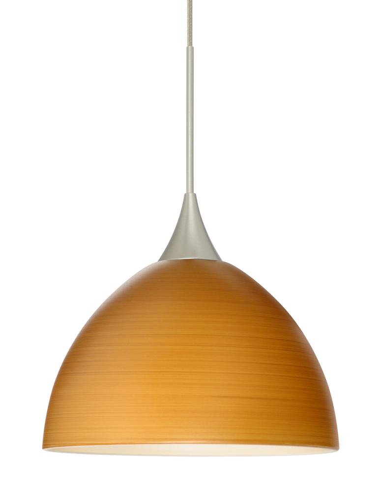 Besa Pendant Brella Satin Nickel Oak 1x5W LED