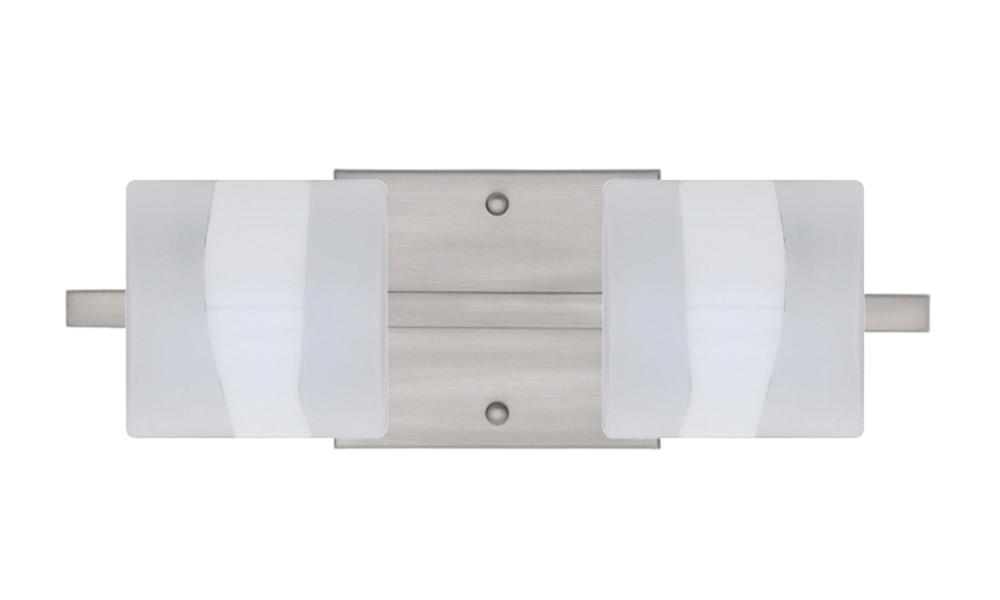 Besa Wall Paolo Satin Nickel Opal Frost 2x5W LED