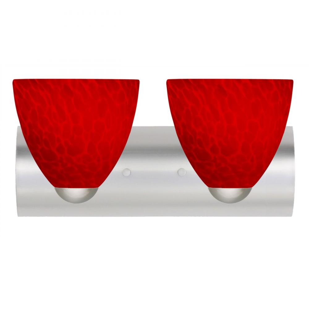 Besa Wall Sasha Satin Nickel Red Cloud 2x75W Medium Base