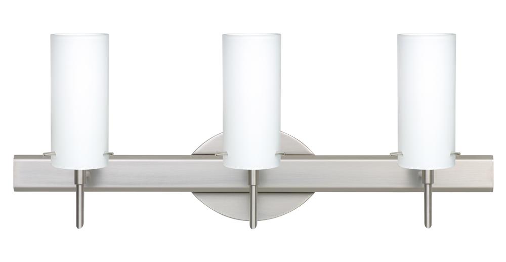 Besa Wall Copa 3 Satin Nickel Opal Matte 3x5W LED
