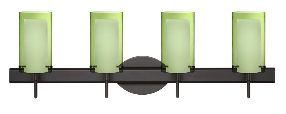 Besa Pahu 4 Wall 4SW Transparent Olive/Opal Bronze 4x5W LED