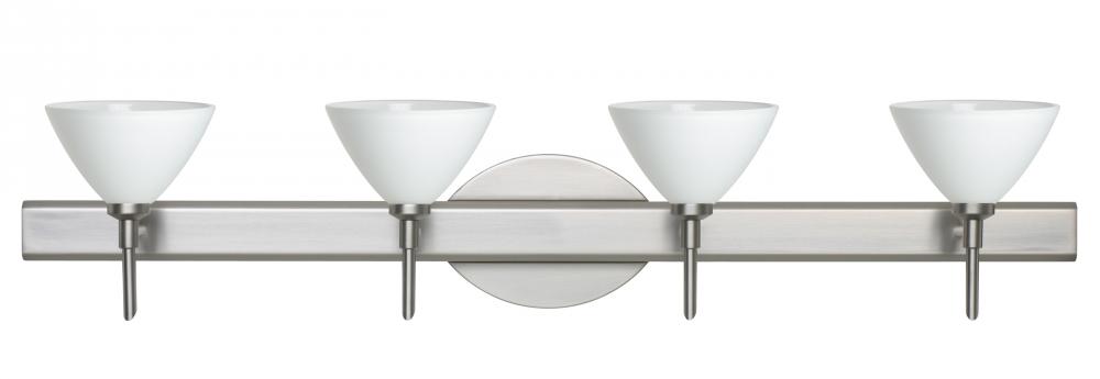 Besa Wall Domi Satin Nickel White 4x40W G9