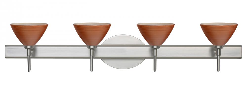 Besa Wall Domi Satin Nickel Cherry 4x40W G9