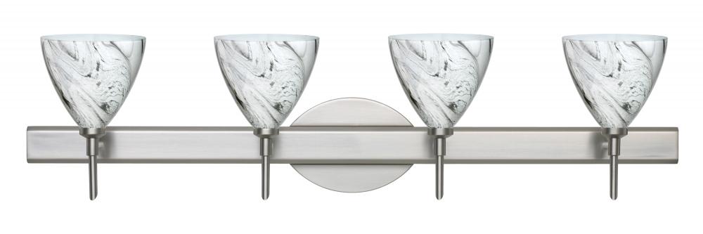 Besa Wall Mia Satin Nickel Marble Grigio 4x40W G9