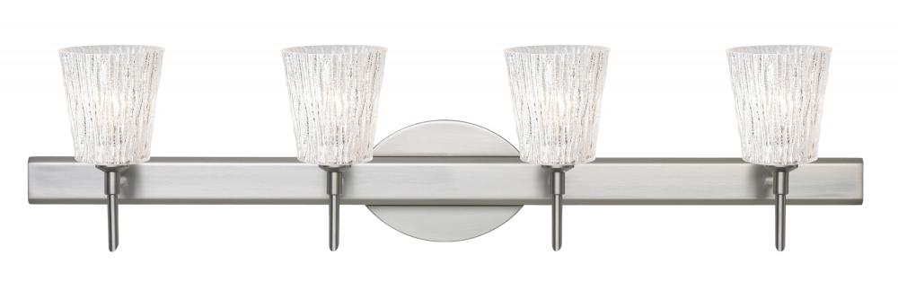 Besa Wall Nico 4 Satin Nickel Glitter Stone 4x40W G9