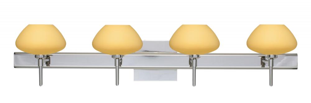 Besa Wall With SQ Canopy Peri Chrome Vanilla Matte 4x5W LED