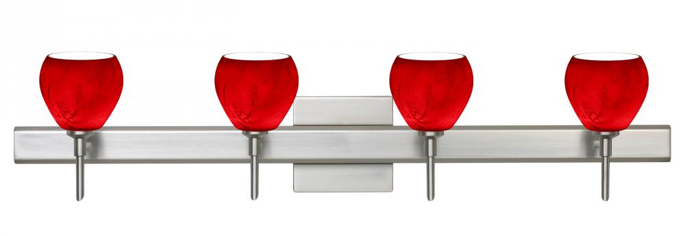 Besa Wall With SQ Canopy Tay Tay Satin Nickel Magma 4x5W LED