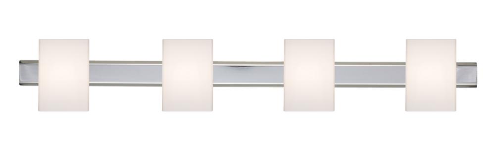 Besa, Tito Vanity, Opal Matte, Chrome Finish, 4x5W LED