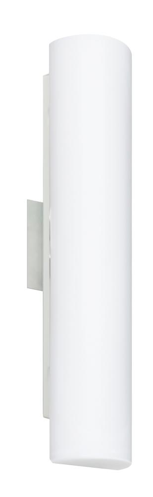 Besa Wall Baaz 20 Polished Nickel Opal Matte 2x9W LED