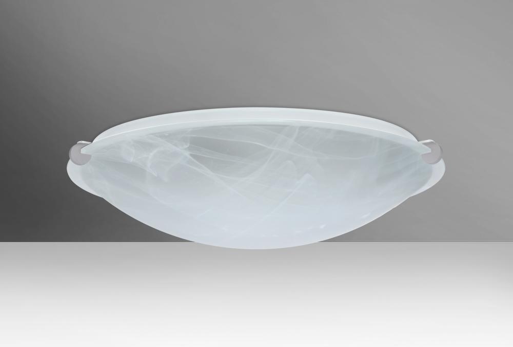 Besa Ceiling Trio 16 Satin Nickel Marble 2x100W Medium Base