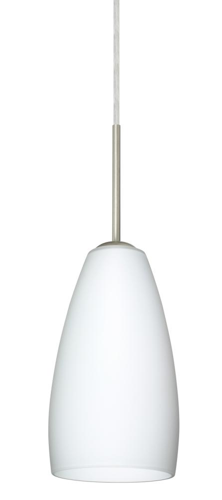 Besa Chrissy Pendant For Multiport Canopy Satin Nickel Opal Matte 1x50W E12 base