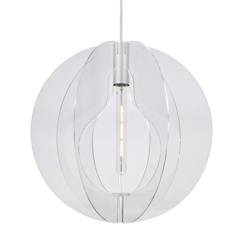 Besa Pendant For Multiport Canopy, Globe, Satin Nickel Finish, 1x4W LED Filament