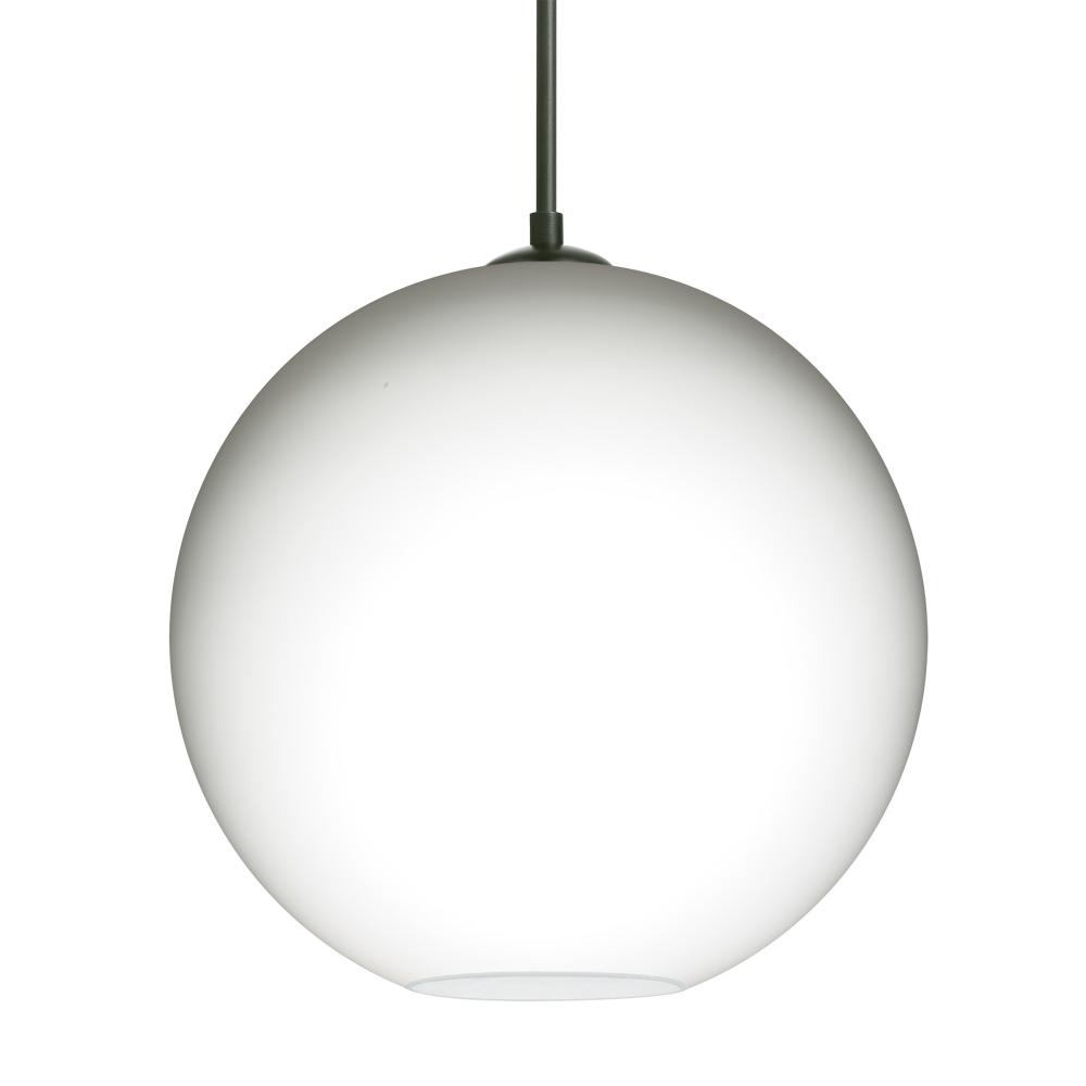 Besa Coco 12 Pendant For Multiport Canopy, Opal Matte, Black Finish, 1x60W Medium Base