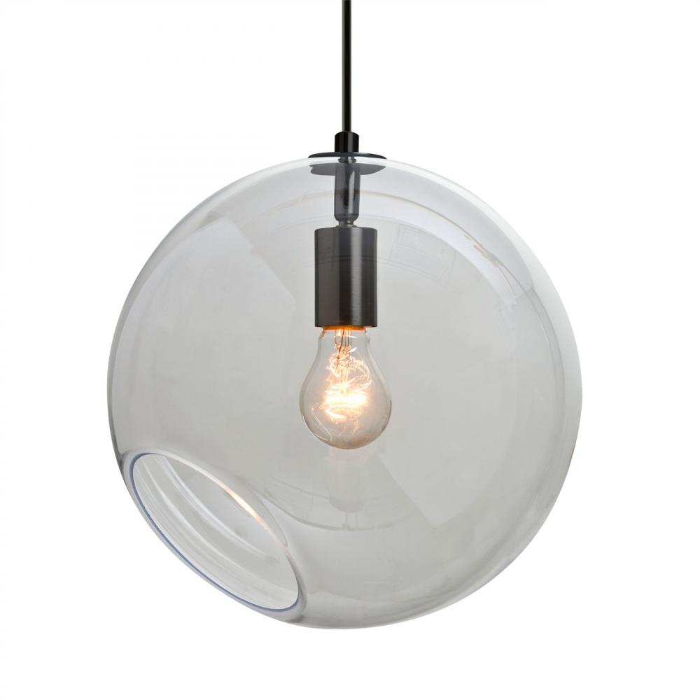 Besa, Maestro 12 Cord Pendant for Multiport Canopy, Clear, Black Finish, 1x60W Medium base