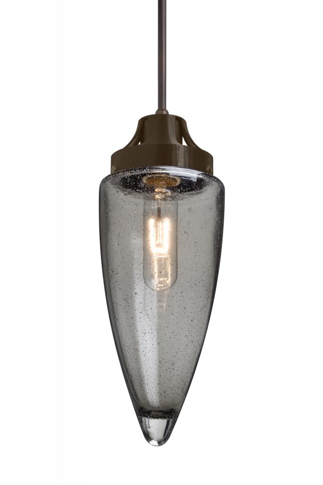 Besa, Sulu Cord Pendant For Multiport Canopy, Smoke Bubble, Bronze Finish, 1x60W Medium Base
