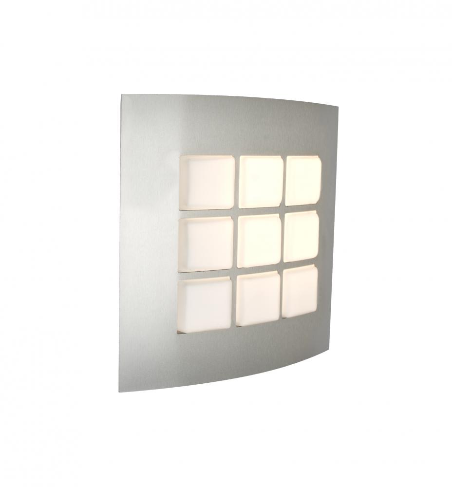 Besa, Quad 10 Sconce, Opal/Silver, 1x10W LED