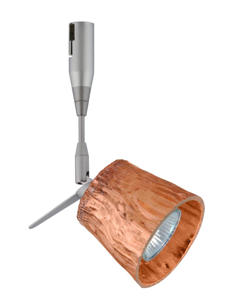 Besa Spotlight Nico 3 Satin Nickel Stone Copper Foil 1x50W Bipin MR16