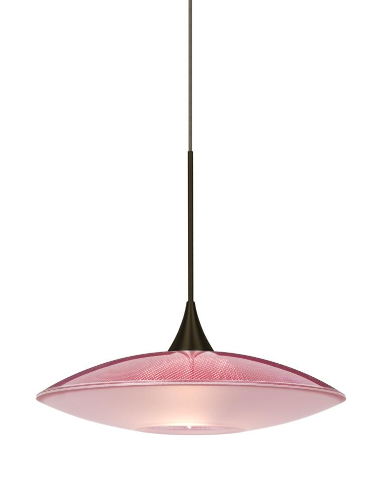 Besa Pendant Spazio Bronze Red/Frost 1x50W MAX GY6.35 Base