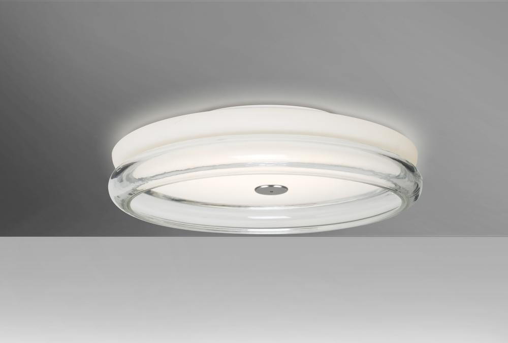 Besa, Topper 12 Ceiling, Opal/Clear, Finish, 1x16W LED