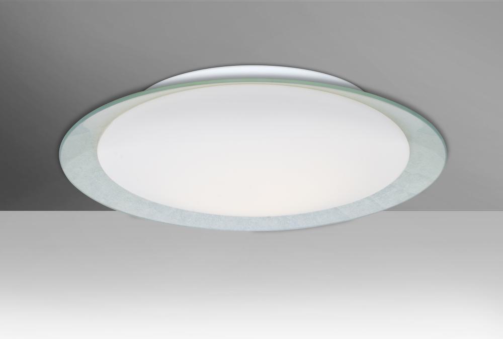 Besa, Tuca 19 Ceiling, Opal/Silver Foil, Finish, 1x30W LED