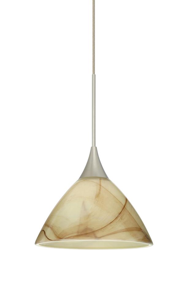 Besa Pendant For Multiport Canopy Domi Satin Nickel Mocha 1x3W LED