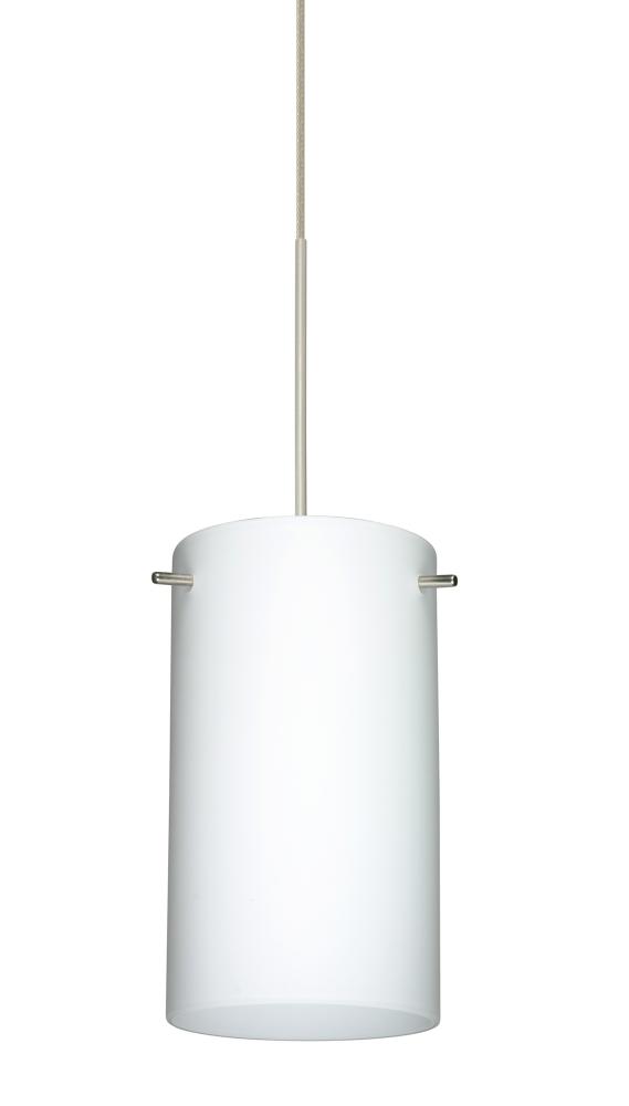 Besa Stilo 7 Pendant for Multiport Canopy Satin Nickel Opal Matte 1x50W MAX GY6.35 Base